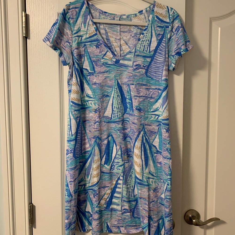Lilly Pulitzer Sailboat Print T-shirt Dress